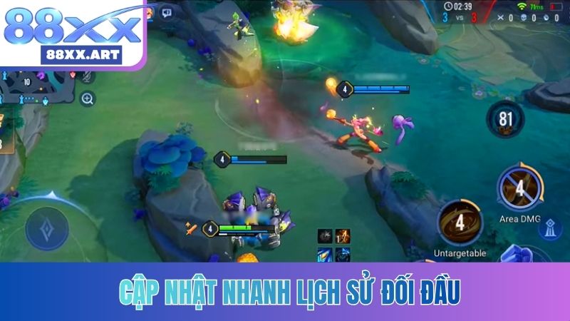 Cập nhật nhanh lịch sử đối đầu