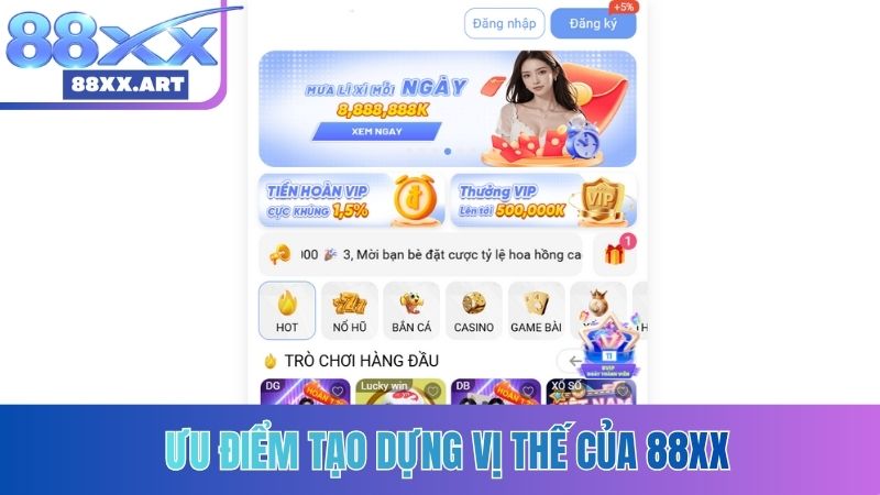 Ưu điểm tạo dựng vị thế của 88XX